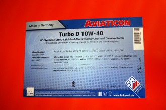 Масло моторное 50051071, Aviaticon Turbo D SAE 10W-40 (208 л)