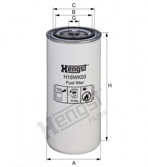 Фильтр топливный H18WK03